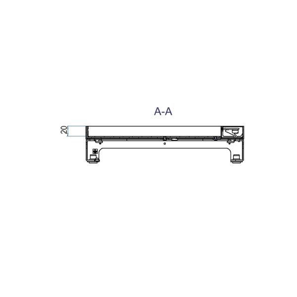 Produktbild UBD 324 201  -  Unterflur-Bodendose UBD 320 inkl. Deckel mit Kante, geschlossen, 20mm Vertiefung und 1 Schnurauslass